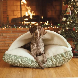 Forgiveness Luxury Cozy Cave® Rectangle Dog Bed – Holiday Collection
