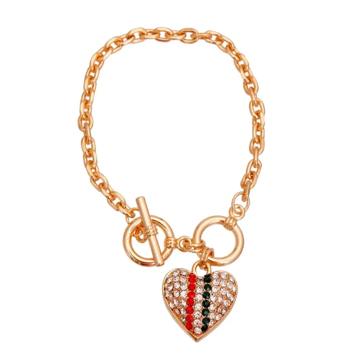 Gold Chain GG Heart Necklace - Image 2