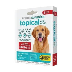 Sergeant's Guardian Flea and Tick Topical Squeeze-On Treatment for Dogs or Puppies - 3 Count or 3-Month Supply