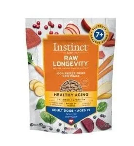 Longevity Healthy Aging Beef Bites Adult 7+ 100% Freeze-Dried Raw Dog Food