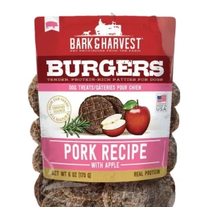 Bark + Harvest by Superior Farms Burgers Pork & Apple Refill Jar (2 Dog Natural Chews - 40ct bags)
