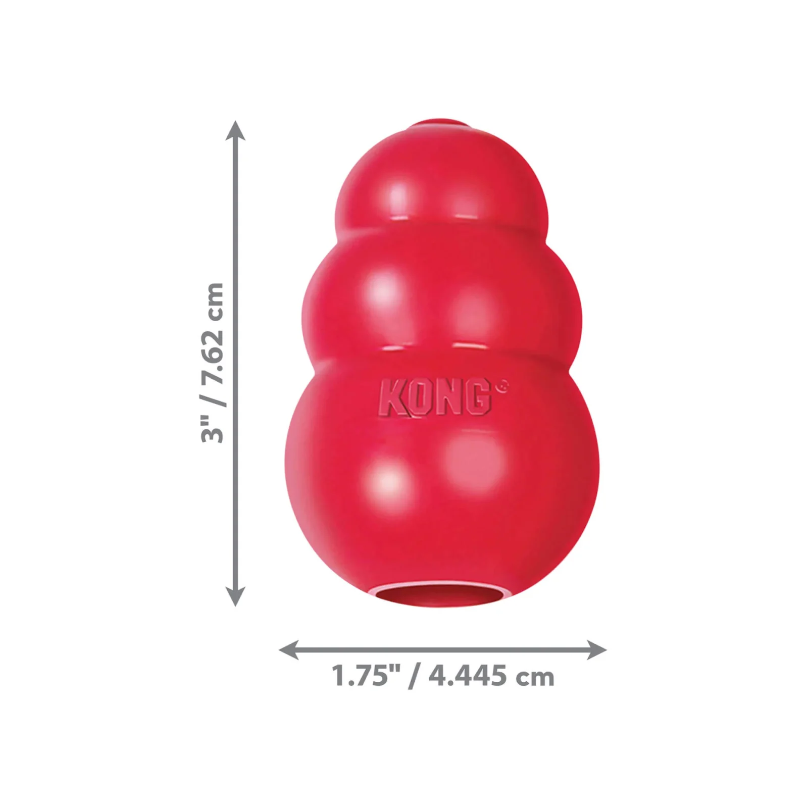 KONG Classic Natural Rubber Treat Stuffer Dog Chew Toy - Image 2