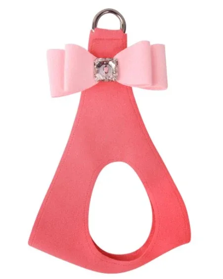 Susan Lanci Electric Pink Step in Harness with Puppy Pink Big Bow