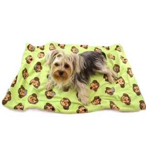 Klippo Pet Silly Monkey Ultra-Plush Blanket, Lime