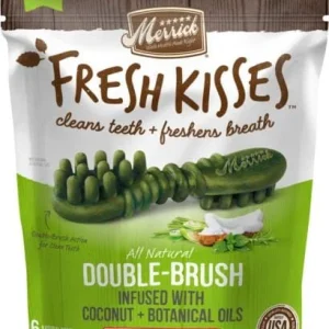 Merrick Fresh Kisses Coconut Oil and Botanicals Medium Brush Dog Dental Chews - 6 Count - 6 Oz