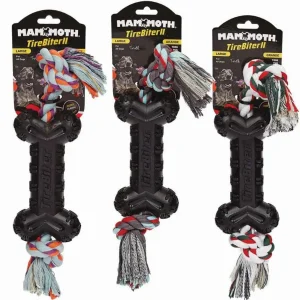 Large 7.25 in TireBiterII Bone with Rope