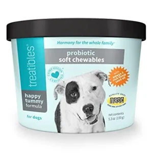 Treatibles Canine Probiotic Soft Chews (60 ct) 5.3 oz Cup Soft Chew Dog Treats
