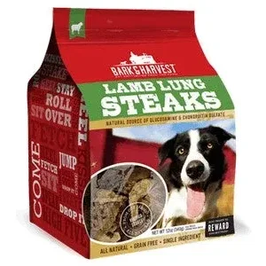 Bark + Harvest by Superior Farms Lamb Lung Steaks Dog Natural Chews - 12oz Bag