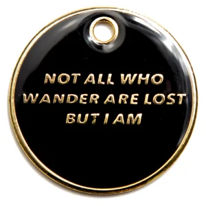 Not All Who Wander Pet ID Tag