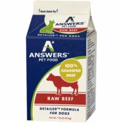 Answers Frozen Dog Food Detailed Beef - 1 lb