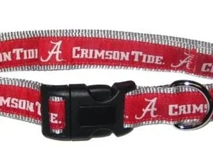NCAA Alabama Crimson Tide Ribbon Dog Collars
