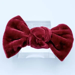 Velvet Knot Bow- Ruby Red