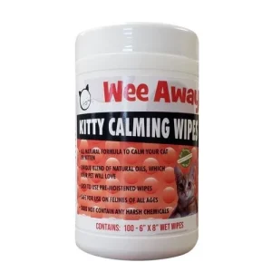 Wee Away Kitty Calming Wipes Cat and Dog Wipes -