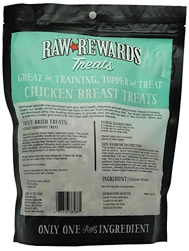 Northwest Naturals Freeze Dried Chicken Breast Treat Freeze-Dried Cat and Dog Treats - 10 oz Bag - Image 2