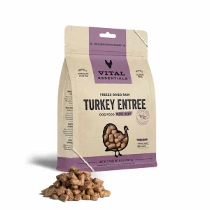 Vital Essentials Freeze-Dried Raw Turkey Entree Dog Food Mini Nibs, 5.5 oz