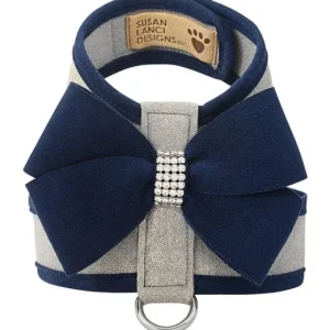 Susan Lanci Indigo Nouveau Bow Platinum Glitzerati Tinkie Harness