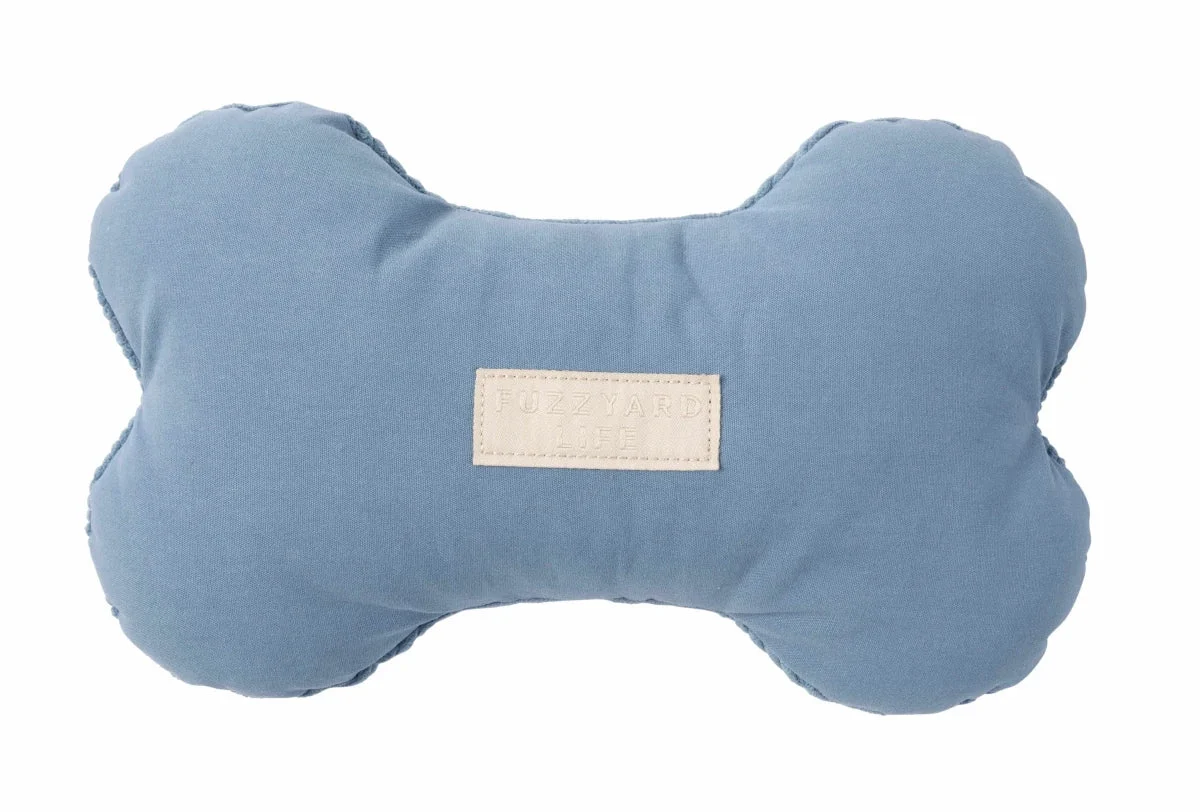 FuzzYard Life Dog Toy Bone, French blue
