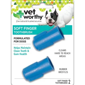Vet Worthy Pet Fingerbrush (2 Dental Dog Care - Pack)