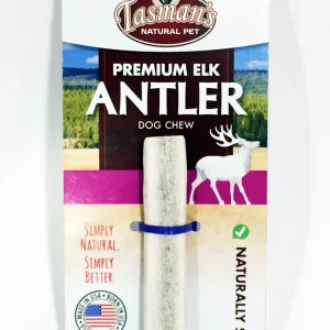 Tasman's Natural Pet Elk Antler Petite Dog Natural Chews - Double Split