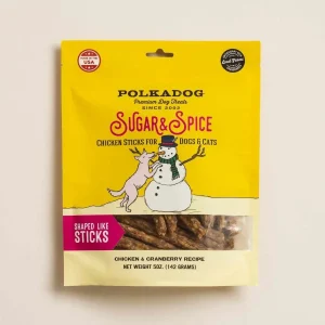 Polkadog Sugar & Spice Clam Salmon Crunchy Dog Treats - Limited Ingredient, Made in USA (5 oz)