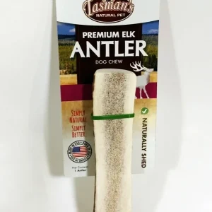 Tasman's Natural Pet Elk Antler Large Dog Natural Chews - Single Split
