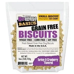 K9 Granola Grain-Free Simply Biscuits Turkey & Cranberry - Small Crunchy Dog Treats - 1lb