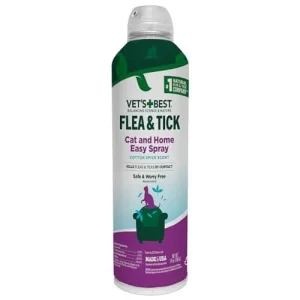 Vet's Best Natural Flea and Tick Cotton Spice Scent Plant-Based Home and Cat Spray