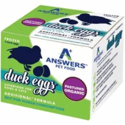 Answers Dog and Cat Frozen Pet Food Duck Eggs - 4 Count