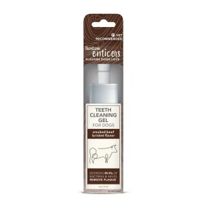 Tropiclean Enticers Smoked Beef Brisket Flavor Dental Oral Dog Teeth Cleaning Gel
