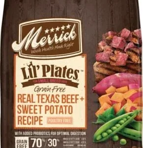 Merrick Lil' Plates Beef & Sweet Potato Freeze-Dried Dog Food - 4 lb Bag