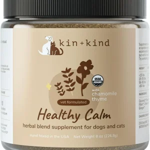 KIN + KIND Raw Superfood Supplements Healthy Calm Cat and Dog - 8 oz Jar
