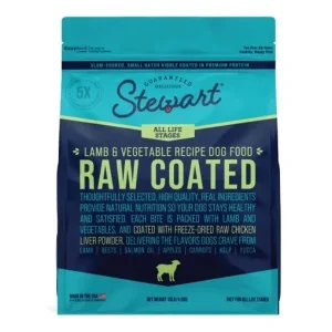 Stewart Raw Coated Small-Batch Lamb and Vegetable Freeze-Dried Raw Coated Dry Dog Food