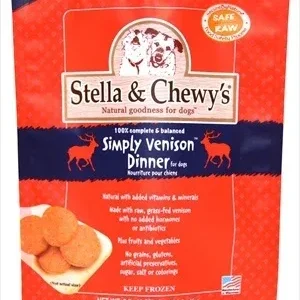 Stella & Chewy's Frozen Dog Food Dinner Patties Venison - 3 lbs