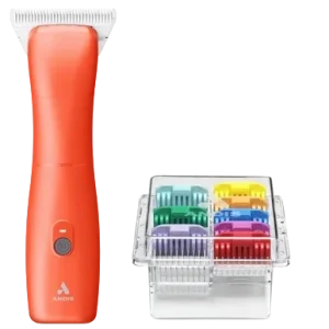 Emerge Clipper Orange with #30W Blade With FREE 8Pc Wide Comb Attachment Bundle by Andis