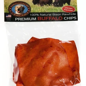 Tasman's Natural Pet Bison Rawhide Bisonhide Chicken Chips Dog Natural Chews - 3 oz Bag