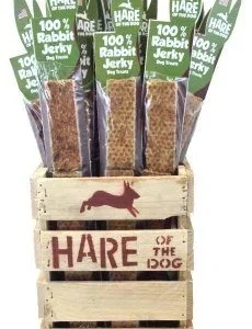 Hare of the Dog 100% Rabbit Jerky Dog Treats Starter Kit - 36 Count