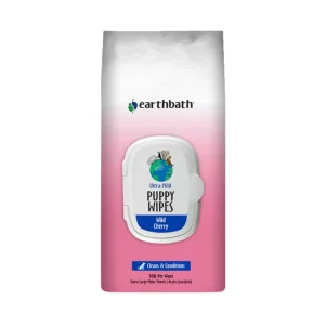 Earthbath® Wild Cherry Ultra-Mild Puppy Wipes - Cleans & Conditions - 100 Count