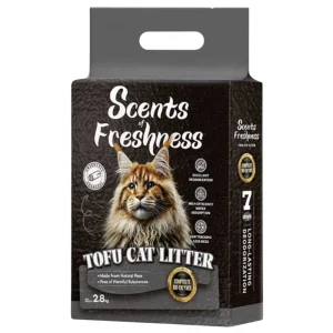 Scents of Freshness Premium Tofu Cat Litter for Cats (Charcoal)