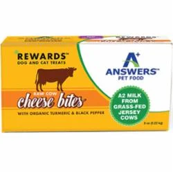 Answers Dog and Cat Frozen Pet Treat Cow Cheese Turmeric Flavored - 8 Oz