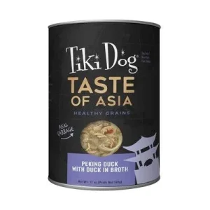 Tiki Dog Taste of the World Asian Peking Duck Canned Dog Food - 12 oz Can - Case of 8