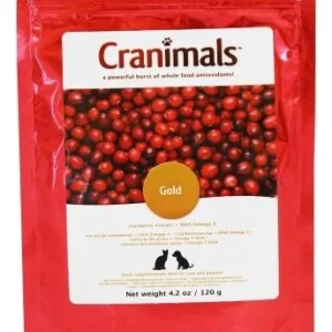 Cranimals Gold (Skin & Coat Brain & Eye Development) Soft and Chewy Dog Treats - 4.2 oz Bag