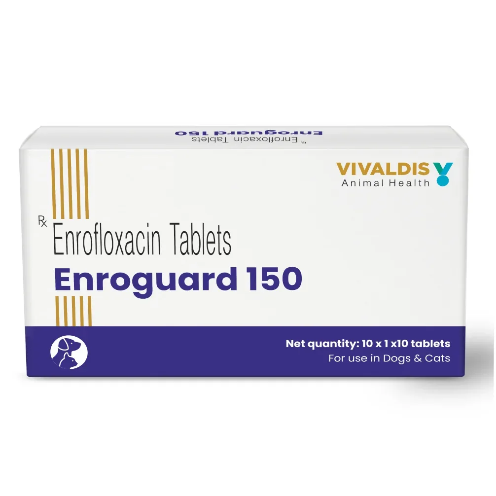 Vivaldis Enroguard 150mg (Enrofloxacin) Tablets for Dogs and Cats