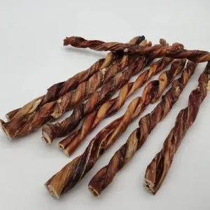 Tickled Pet Odor Free USA Bully Sitck Twists 12" Dog Bully Sticks - Case of 12