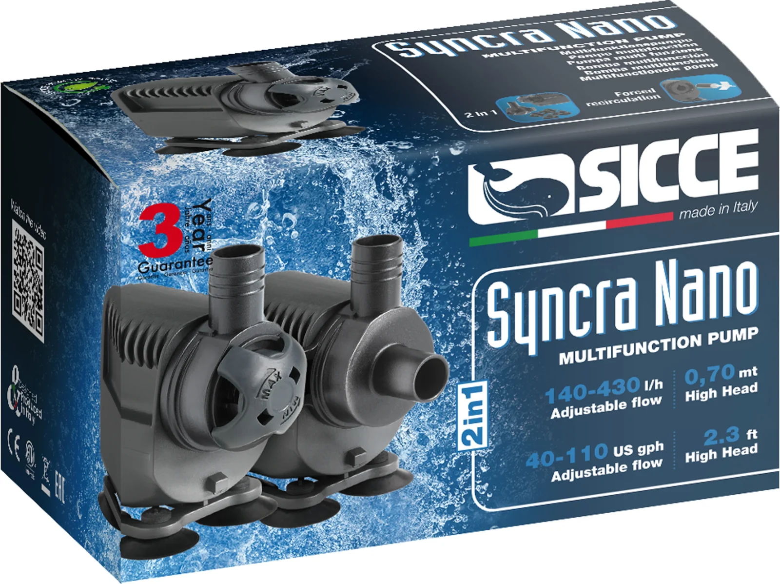 Sicce SYNCRA SILEN NANO Pump - 110 GPH