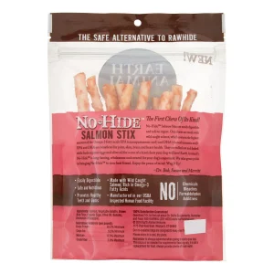 Earth Animal Dog Chews NO HIDE STIX Salmon - 10 Count