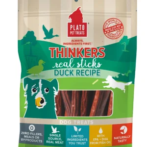 Plato Pet Treats Thinkers Duck Sticks Natural Dog Chews - 18 oz Bag