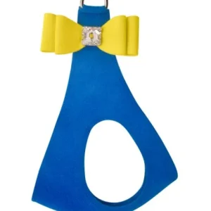 Susan Lanci Royal Blue Step in Harness with Sunshine Big Bow