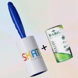 Skatrs Super Lint Roller and Basil Lint Refill for Dogs and Cats Combo