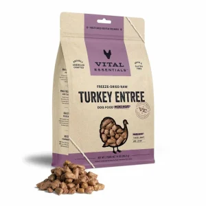 Vital Essentials Freeze-Dried Raw Turkey Entree Dog Food Mini Nibs