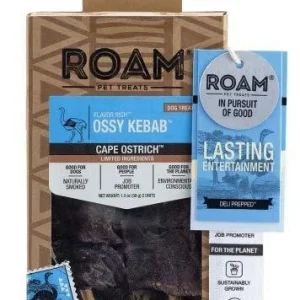 Roam Ossy Kebab (rib with ostrich meat) Dog Natural Chews - 2 ct Box